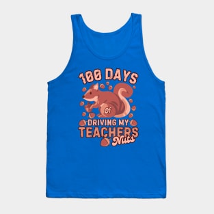 100 Days Of Driving My Teachers Nuts Squirrel Kids Funny Tank Top